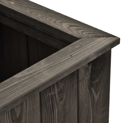 vidaXL Arriate de madera maciza de pino gris oscuro 38x41x40 cm