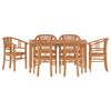 vidaXL Juego de comedor de jard&iacute;n 7 piezas madera maciza de teca