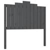 vidaXL Cabecero de cama madera maciza de pino gris 106x4x110 cm