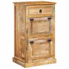vidaXL Zapatero de 4 niveles con caj&oacute;n madera maciza reciclada