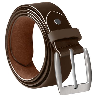 vidaXL Cinturón de cuero marrón de hombre para traje 95 cm
