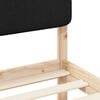 vidaXL Estructura de Cama con Cabecera Tapizada Negro 150 x 200 cm