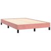 vidaXL Cama box spring con colch&oacute;n y LED terciopelo rosa 120x190 cm