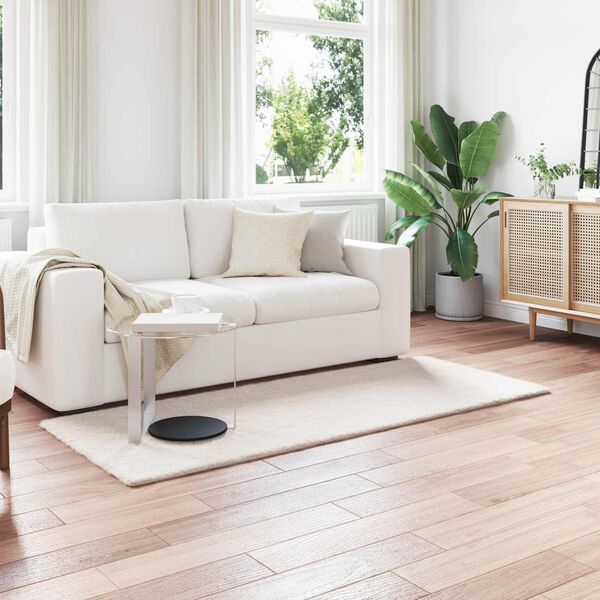 vidaXL Alfombra de Piel Sint&eacute;tica de Conejo Olite Crema 80 x 200 cm