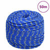 vidaXL Cuerda de barco polipropileno azul 6 mm 50 m