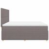 vidaXL Cama box spring con colch&oacute;n tela gris taupe 180x200 cm