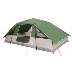 vidaXL Tienda Familiar con cubierta impermeable 10 persona Verde