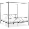 vidaXL Estructura cama con dosel sin colch&oacute;n metal gris 200x200 cm