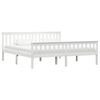 vidaXL Estructura de cama sin colch&oacute;n madera de pino blanco 180x200 cm