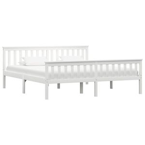 vidaXL Estructura de cama sin colch&oacute;n madera de pino blanco 180x200 cm