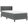 vidaXL Cama tipo Box Spring con colch&oacute;n Gris oscuro 200 x 80 cm tela