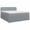 vidaXL Cama box spring con colch&oacute;n Gris Claro 140 x 200 cm Tela