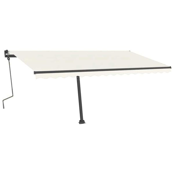 vidaXL Toldo de pie retr&aacute;ctil manual crema 400x300 cm