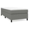 vidaXL Estructura de cama con somier tela gris oscuro 90x190 cm