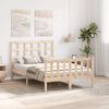 vidaXL Estructura de cama de matrimonio con cabecero madera maciza