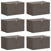 vidaXL Caja de Almacenamiento 6 pcs Gris antracita 55 x 35 x 32 cm