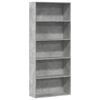 vidaXL Estanter&iacute;a madera ingenier&iacute;a gris hormig&oacute;n 80x30x189cm