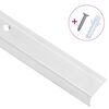 vidaXL Perfiles de pelda&ntilde;os forma de L 15 uds aluminio plata 100 cm