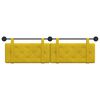 vidaXL Cabecera Colgante Amarillo 190 x 55 x 5 cm Terciopelo