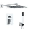 vidaXL Sistema de Ducha Empotrado (Cuadrado) Plateado