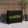 vidaXL Jardinera de madera maciza de pino negro 77x25x66 cm