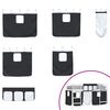 vidaXL Estructura de Cama Alta para Ni&ntilde;os con Cortinas y Negro