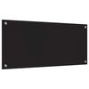 vidaXL Salpicadero de cocina Negro 90 x 40 cm vidrio templado