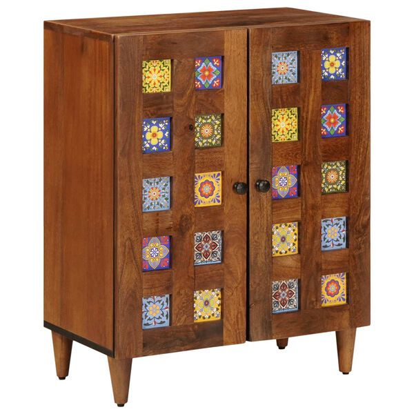 vidaXL Aparador Nogal 60 x 33 x 75 cm Madera de mango maciza