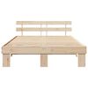 vidaXL Estructura de cama Natural 140 x 200 cm Madera de pino macizo