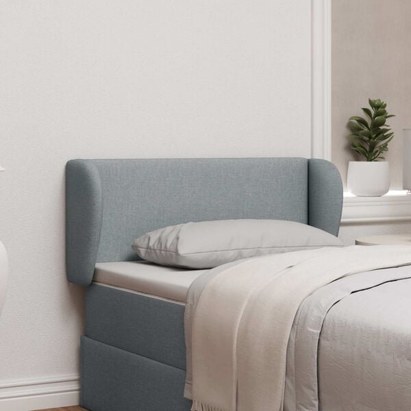 vidaXL Oreja de cabecero Gris claro 40 x 23 x 6 cm tela