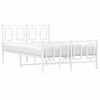 vidaXL Estructura cama sin colchón con estribo metal blanco 120x200 cm