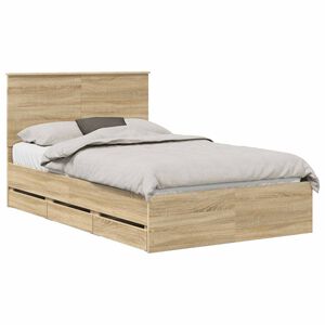 vidaXL Estructura de cama Roble Sonoma 120 x 190 cm Madera Ingenieril