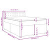 vidaXL Cama box spring con colch&oacute;n tela marr&oacute;n oscuro 140x190 cm