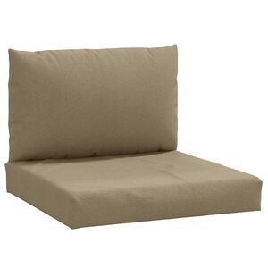 vidaXL Cojines para sof&aacute; de palets 2 uds tela gris taupe melange