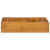vidaXL Lavabo de madera maciza de teca 50x35x10 cm