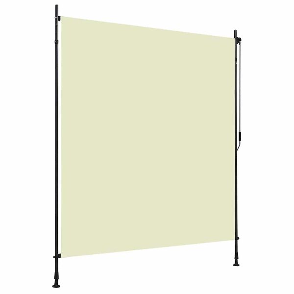vidaXL Estor enrollable de exterior color crema 200x270 cm
