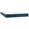 vidaXL Cama box spring con colch&oacute;n terciopelo azul oscuro 140x200 cm