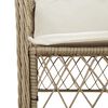 vidaXL Set comedor de jard&iacute;n 9 pzas con cojines rat&aacute;n sint&eacute;tico beige