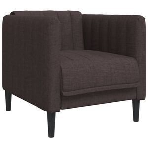 vidaXL Sill&oacute;n de tela marr&oacute;n oscuro