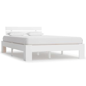 vidaXL Estructura de cama sin colch&oacute;n madera de pino blanco 120x200 cm