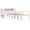 vidaXL Cama con estanter&iacute;a sin colch&oacute;n madera maciza blanca 120x200 cm