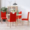 vidaXL Sillas de comedor 4 unidades cuero sint&eacute;tico rojo