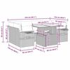 vidaXL Set de sof&aacute;s de jard&iacute;n 7 pzas con cojines rat&aacute;n sint&eacute;tico gris