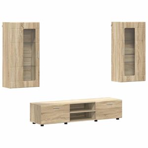 vidaXL Conjunto de mueble de TV con caj&oacute;n FLORIN 3 pcs Roble Sonoma