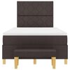 vidaXL Cama tipo Box Spring Marr&oacute;n oscuro 120 x 190 cm tela