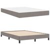 vidaXL Cama tipo Box Spring con colch&oacute;n Taup&eacute; 140 x 190 cm tela