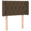 vidaXL Cabecero de tela marr&oacute;n oscuro 83x16x78/88 cm