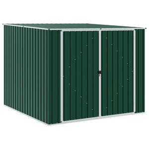 vidaXL Cobertizo de jard&iacute;n acero galvanizado verde 195x198x159 cm