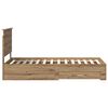 vidaXL Estructura de cama con cabecera Roble artesanal 90 x 200 cm