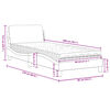 vidaXL Cama con colch&oacute;n Dover tela gris taupe 80x200 cm